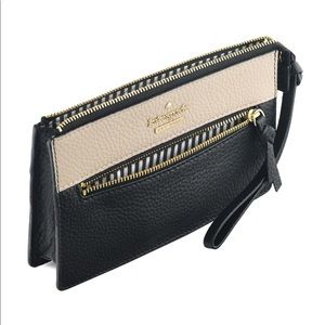 Kate Spade wristlet - Black/Soft Porcelain